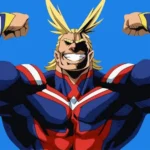 All Might từ My Hero Academia sử dụng One For All tung đòn mạnh mẽ