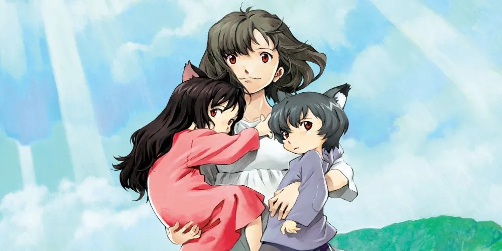 Ame và Yuki từ Wolf Children, hai đứa trẻ người sói