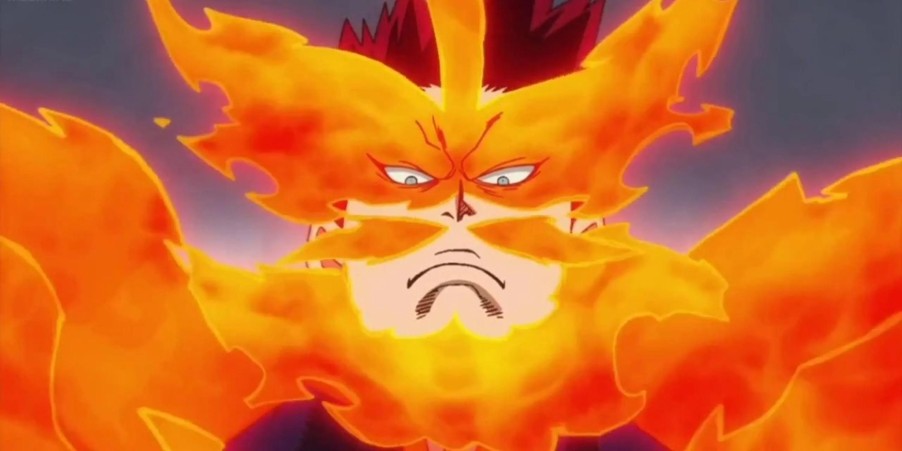 Anh hùng số 1 Endeavor sử dụng Quirk Hellflame tạo ra lửa xanh trong My Hero Academia