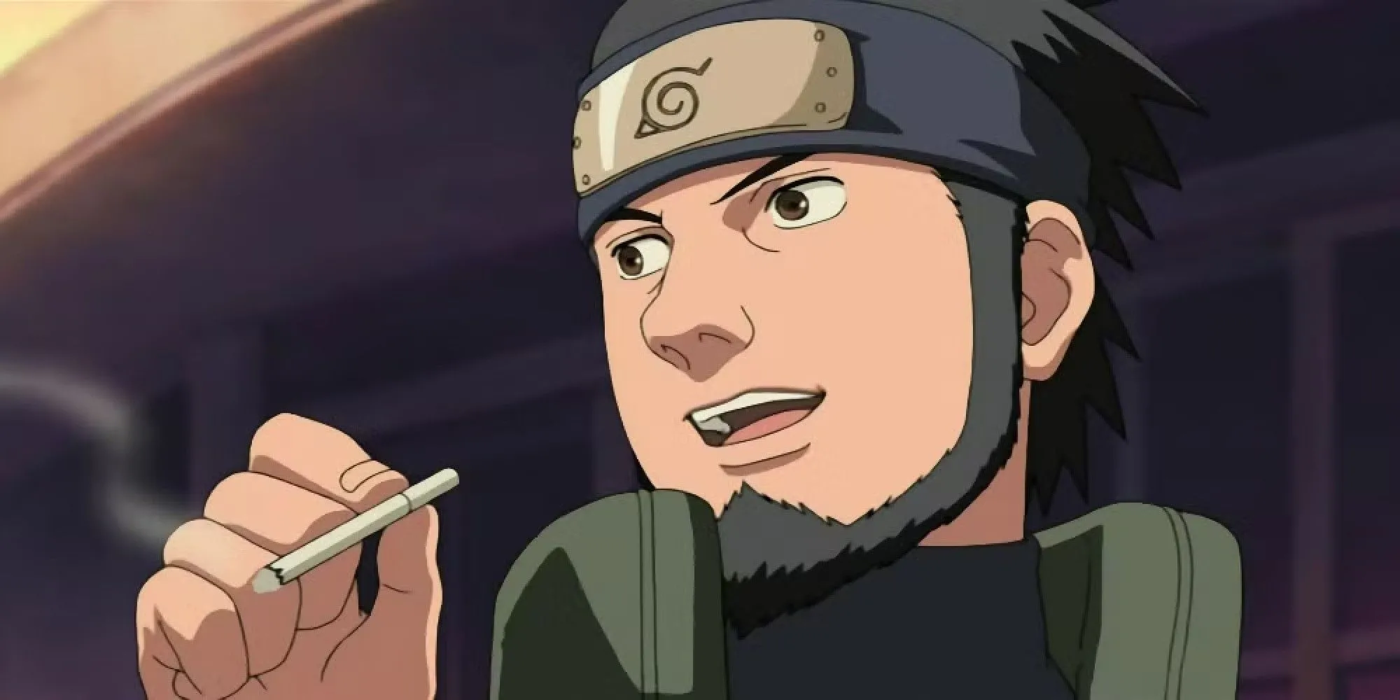 Asuma Sarutobi với điếu thuốc, đội trưởng của Đội 10 Ino-Shika-Cho cổ điển