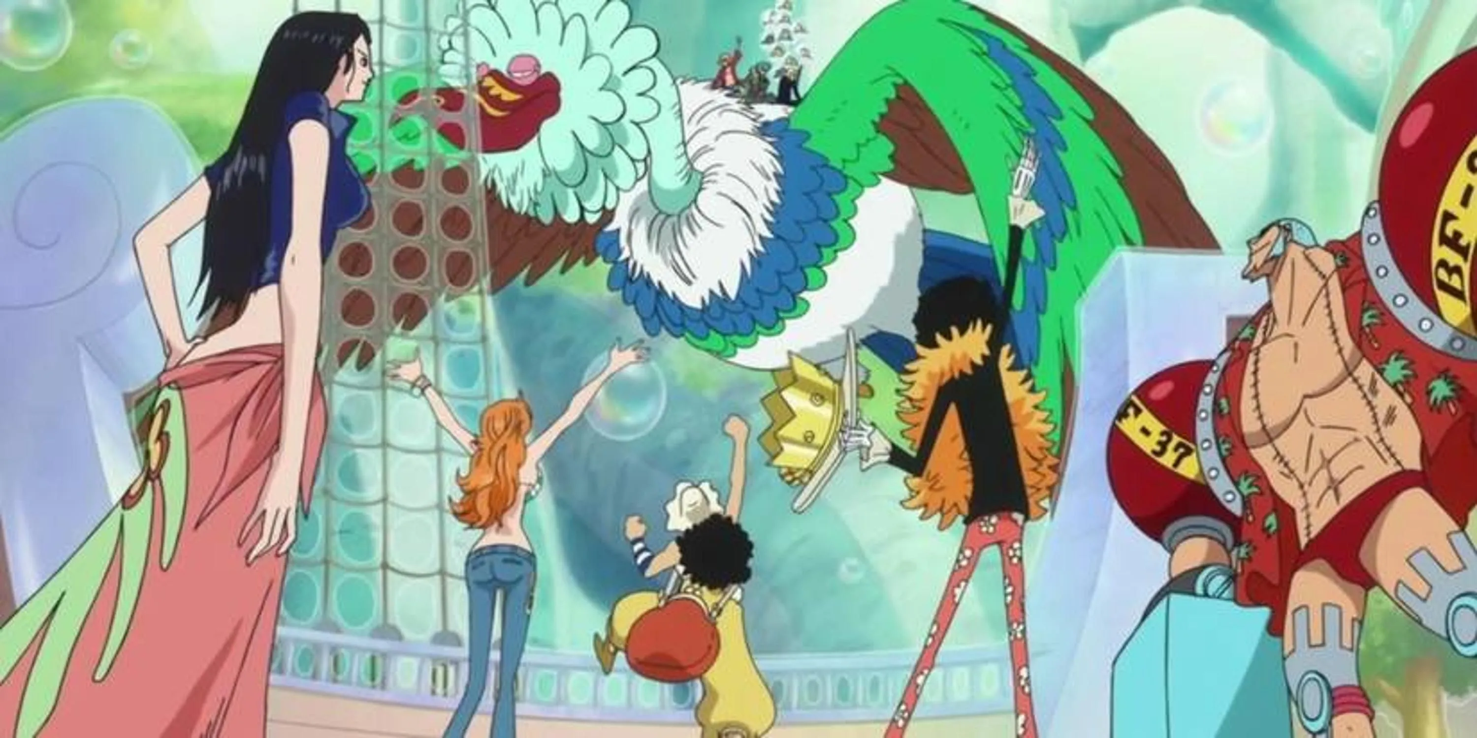 Băng hải tặc Mũ Rơm tái ngộ sau 2 năm timeskip tại quần đảo Sabaody, One Piece tập 517