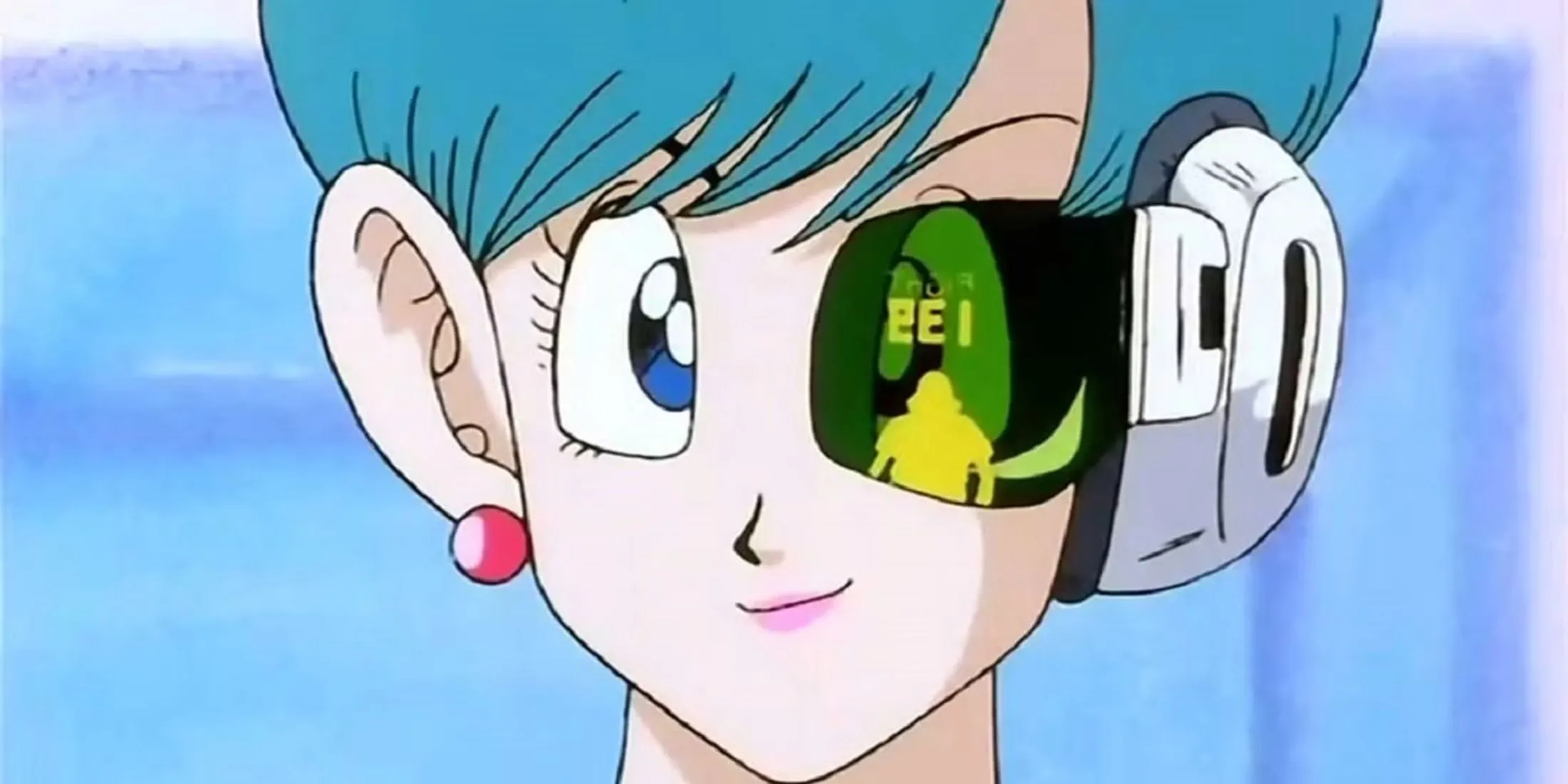 Bulma thời trẻ với chiếc máy dò sức mạnh (scouter) do cô chế tạo