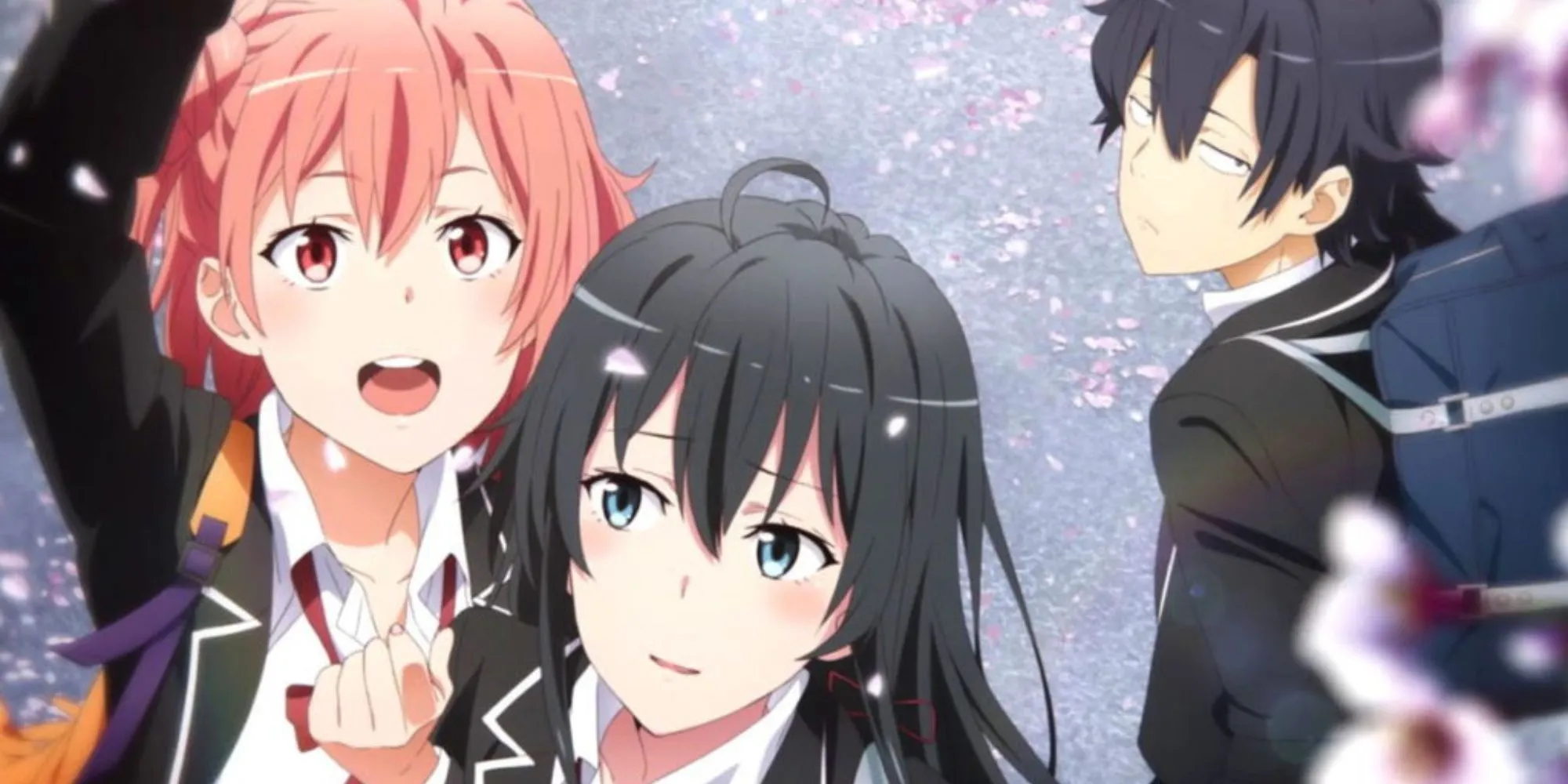 Các nhân vật chính trong anime Oregairu (My Teen Romantic Comedy SNAFU) thể hiện sự phức tạp trong các mối quan hệ tuổi teen