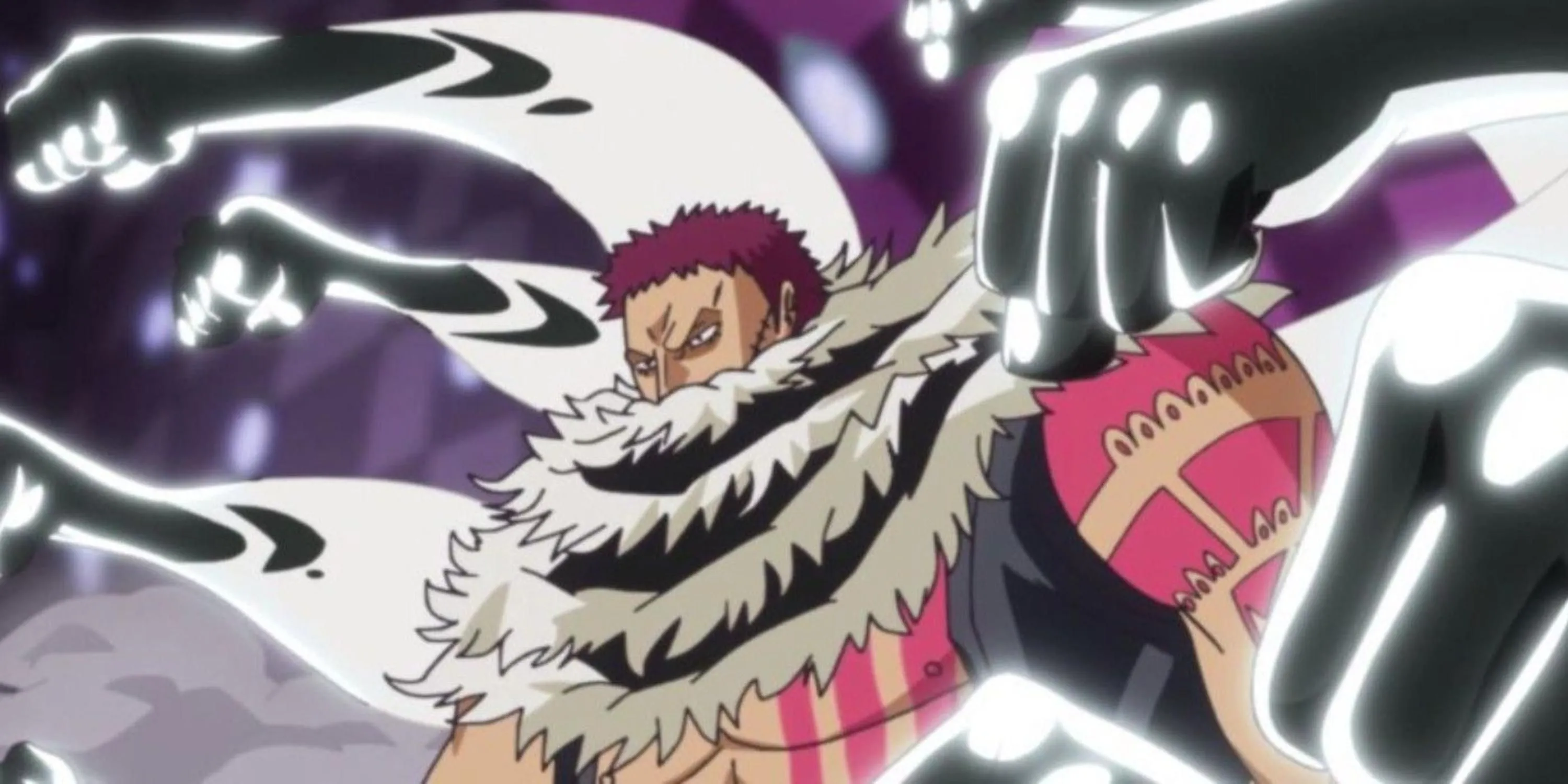 Charlotte Katakuri với khuôn mặt lộ ra, thể hiện sự tôn trọng dành cho Luffy