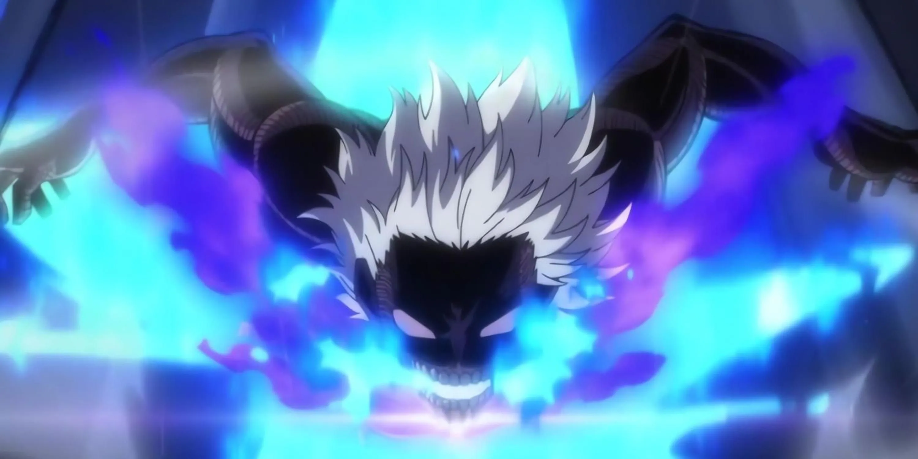 Dabi với ngọn lửa xanh hủy diệt từ Quirk Cremation trong My Hero Academia