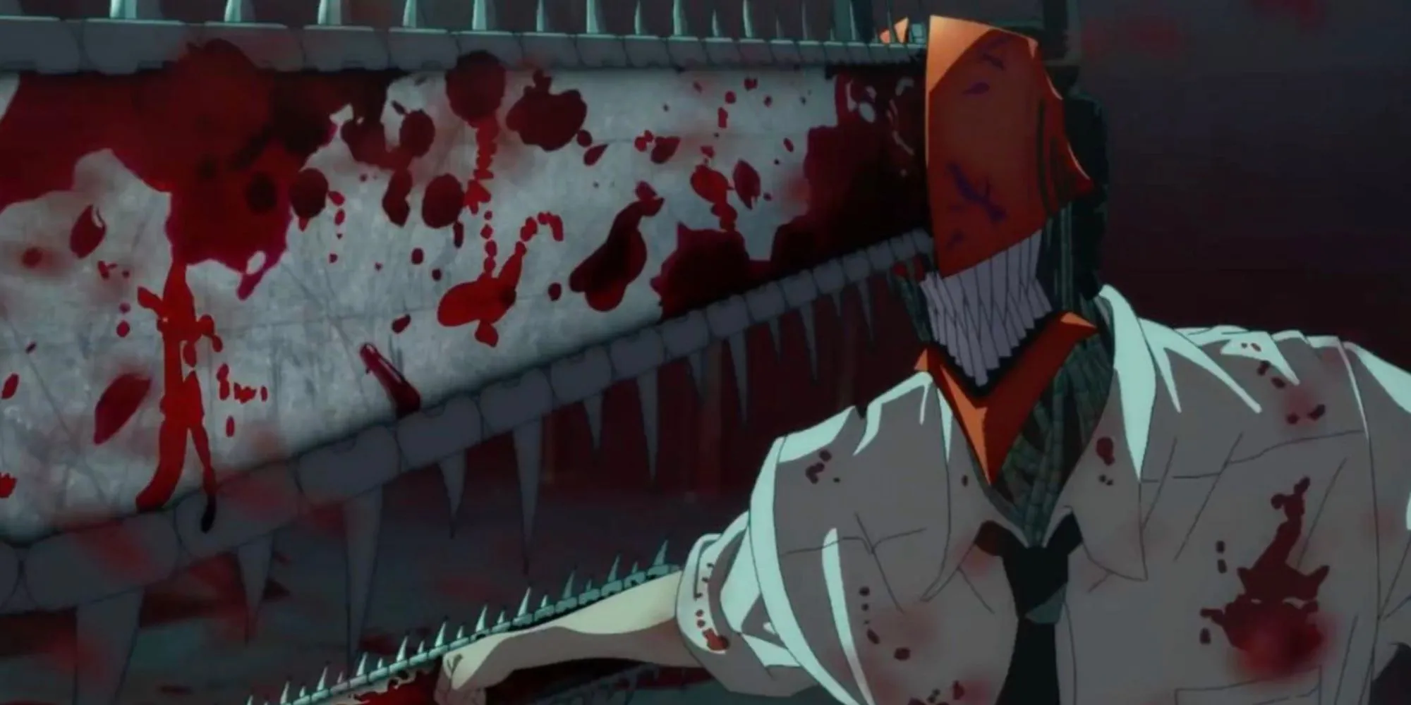 Denji trong trạng thái Người Cưa (Chainsaw Man) chiến đấu