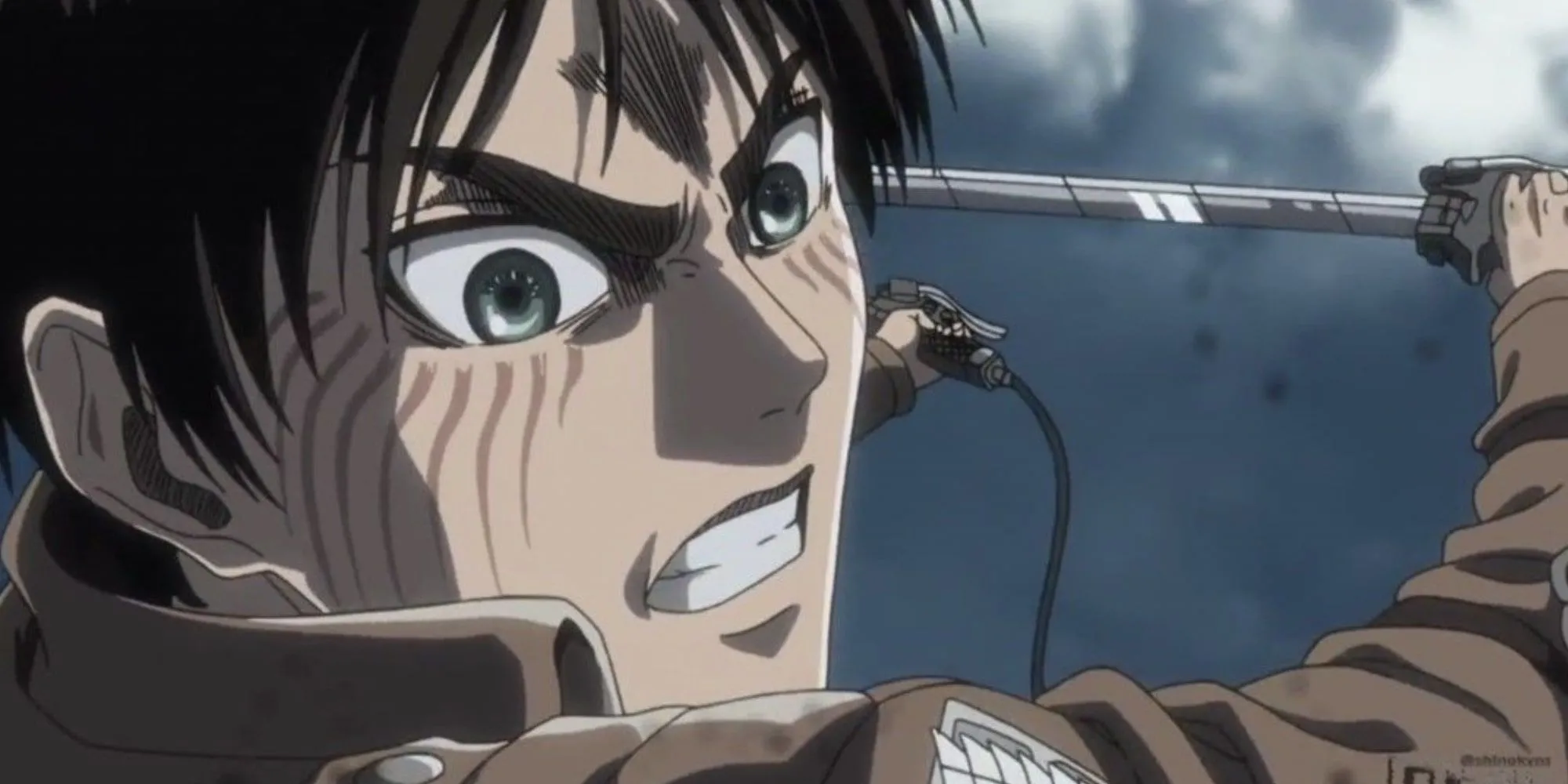 Eren Jaeger với ánh mắt quyết tâm trong Attack on Titan