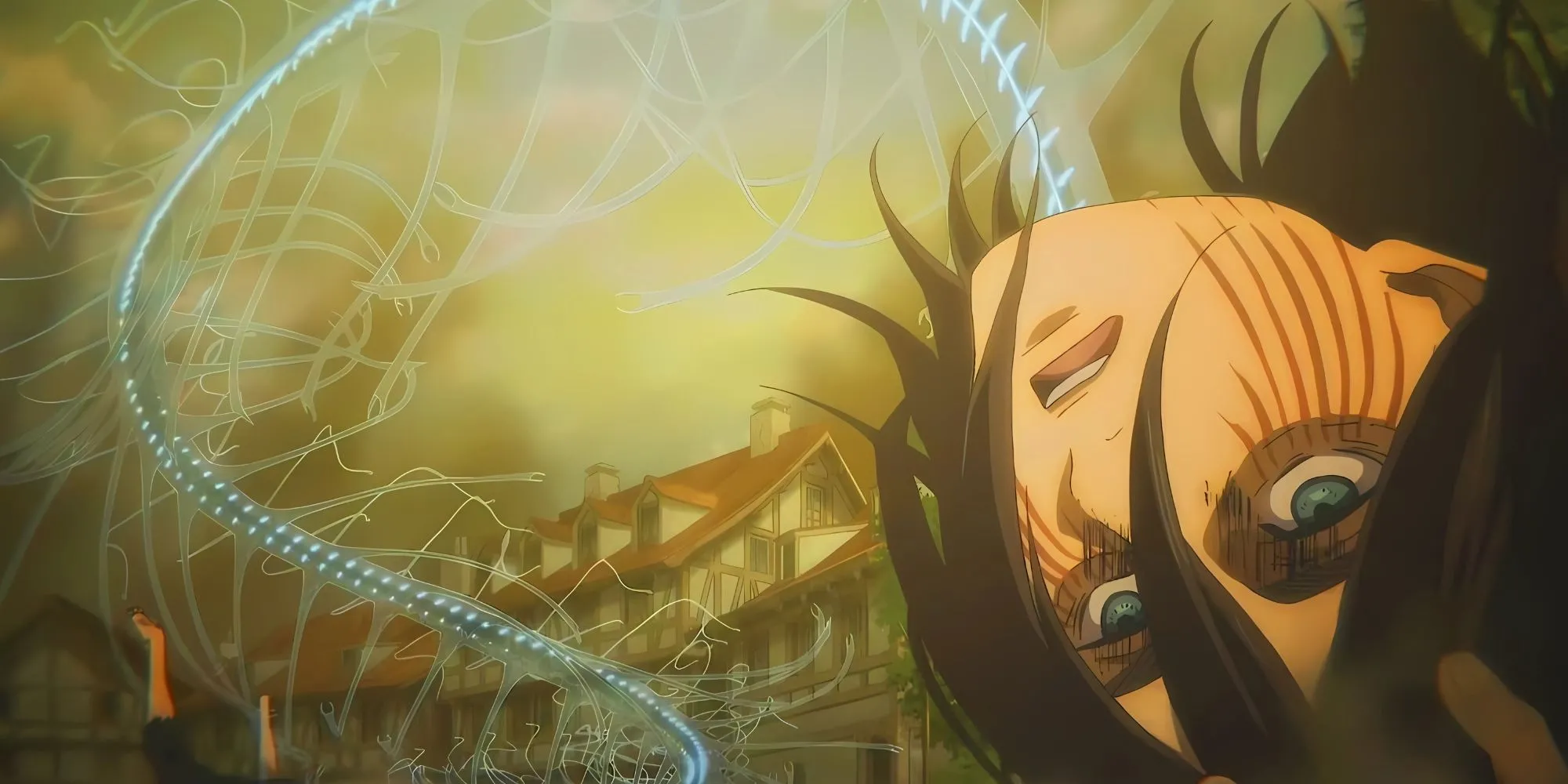 Eren Yeager trong Attack on Titan kích hoạt Cơn Đại Chấn