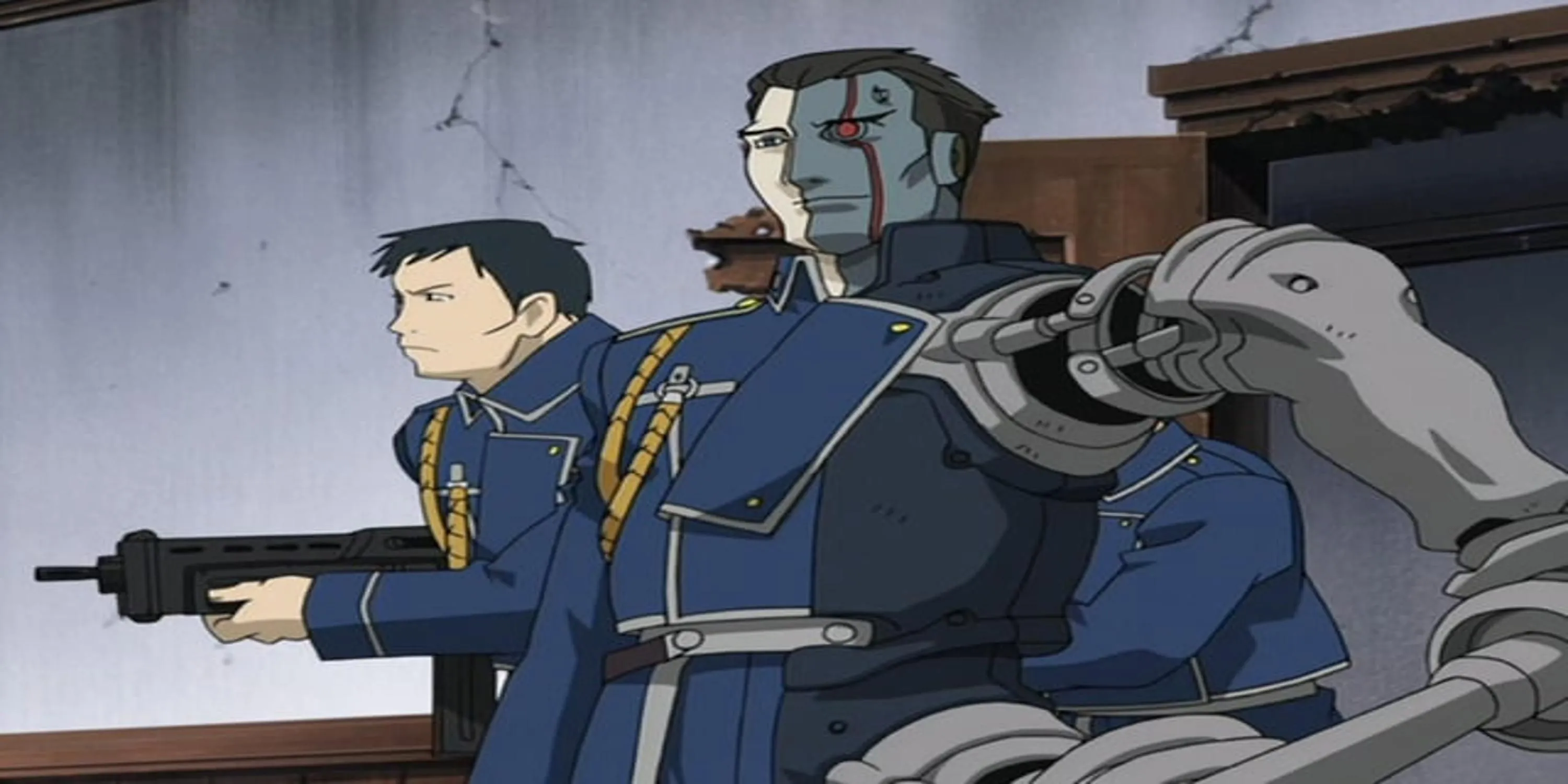 Frank Archer, sĩ quan quân đội biến đổi thành cyborg trong Fullmetal Alchemist