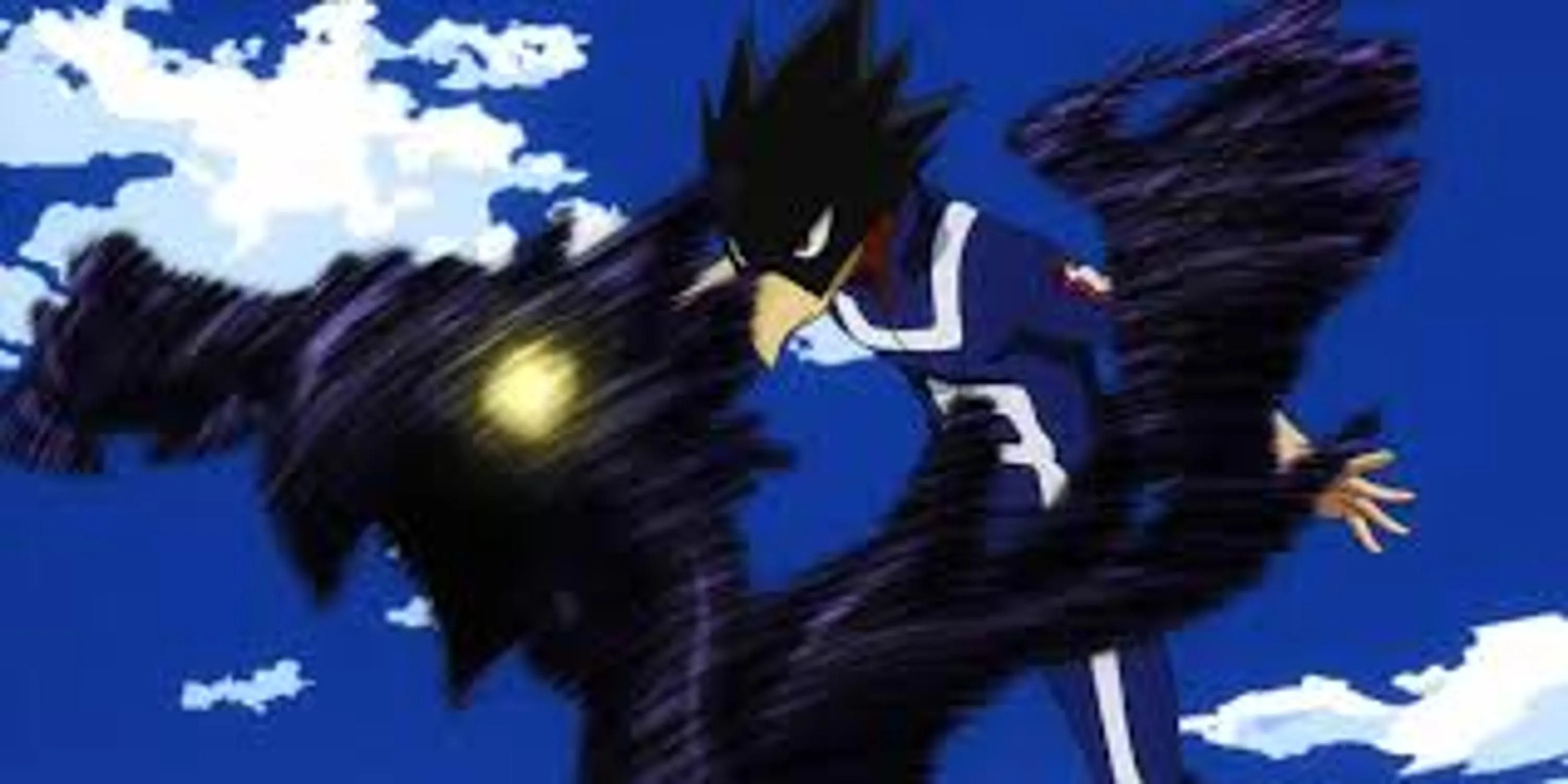 Fumikage Tokoyami cùng Quirk Dark Shadow phát triển mạnh mẽ trong bóng tối trong My Hero Academia