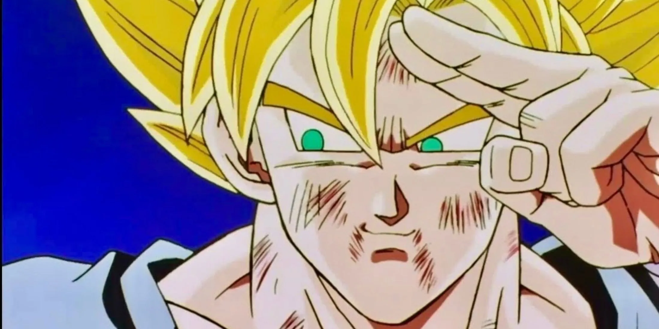 Goku chuẩn bị tung đòn Genki Dama kết liễu Kid Buu trong Dragon Ball Z