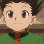 Gon Freecss trong Hunter x Hunter mỉm cười nhẹ, thể hiện sự quyết tâm