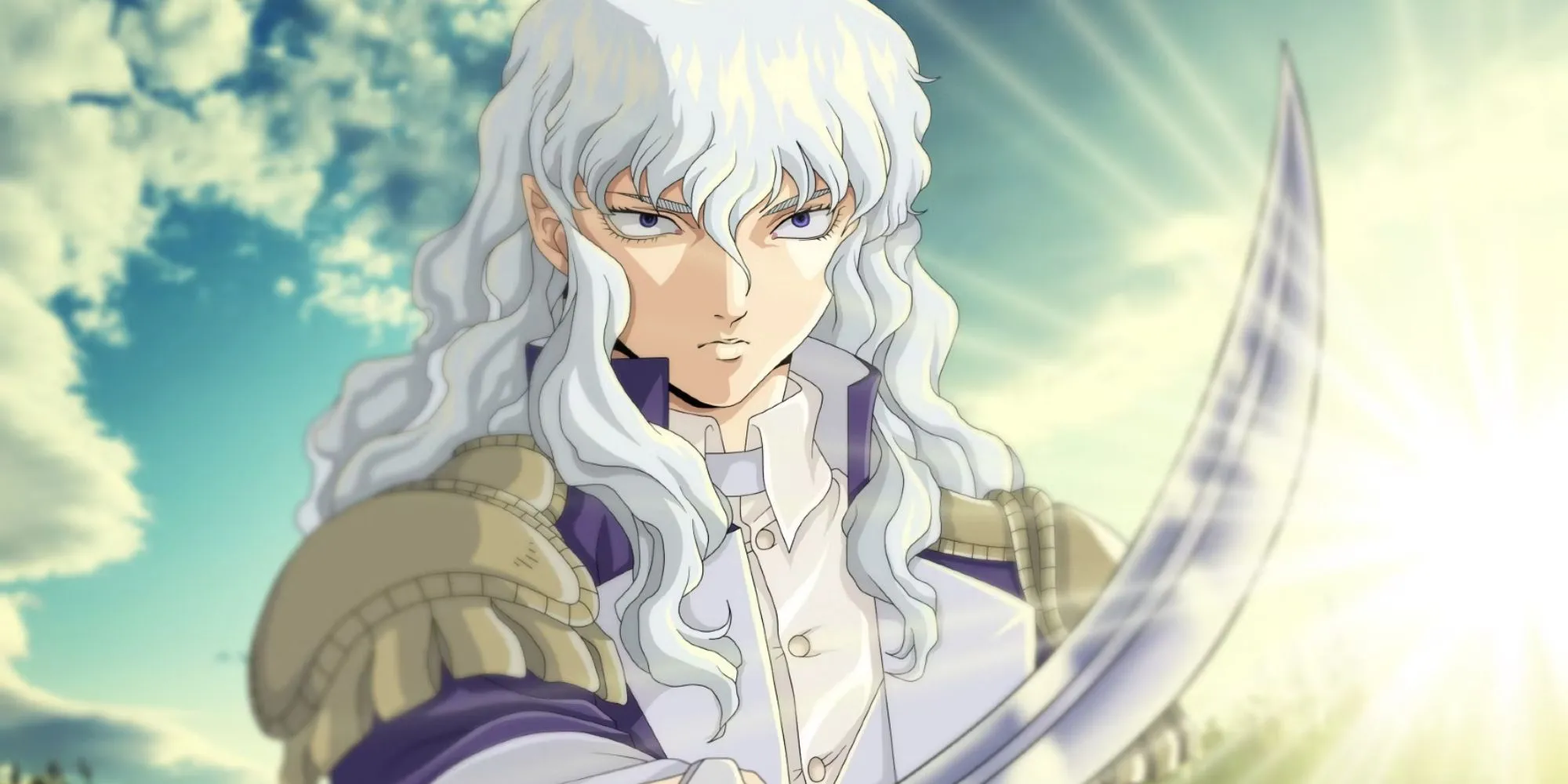 Griffith với nụ cười enigmatic trong Berserk