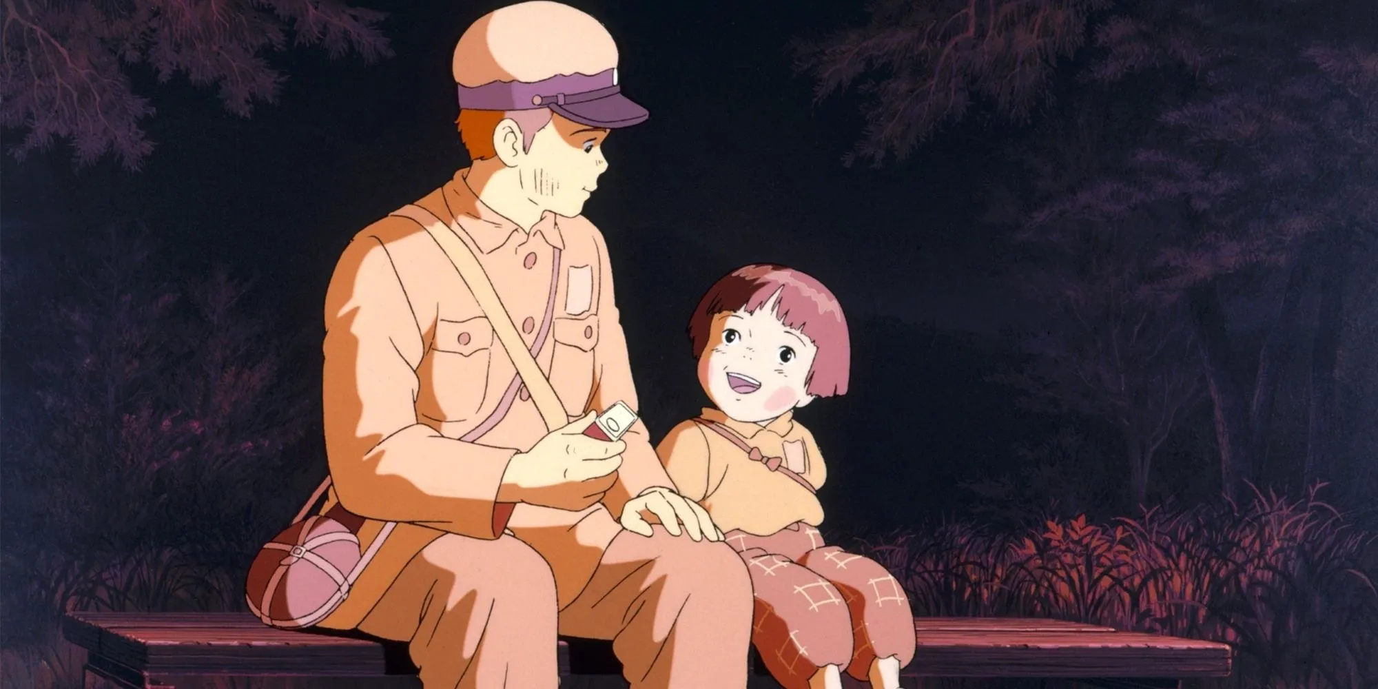 Hai anh em Seita và Setsuko trong phim Grave of the Fireflies cùng trò chuyện