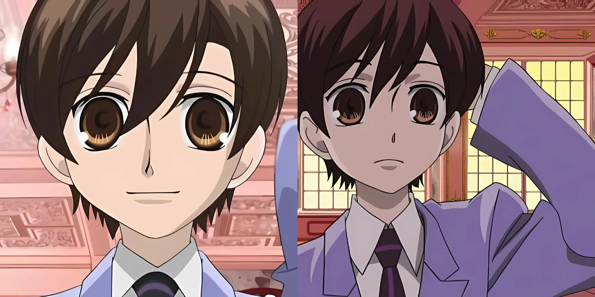 Haruhi Fujioka trong bộ đồng phục Host Club tại Học viện Ouran