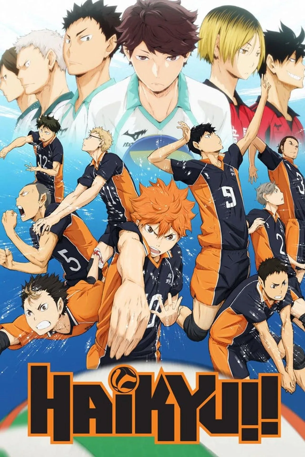Hinata Shoyo thực hiện cú nhảy trong một trận đấu căng thẳng của Haikyuu!!