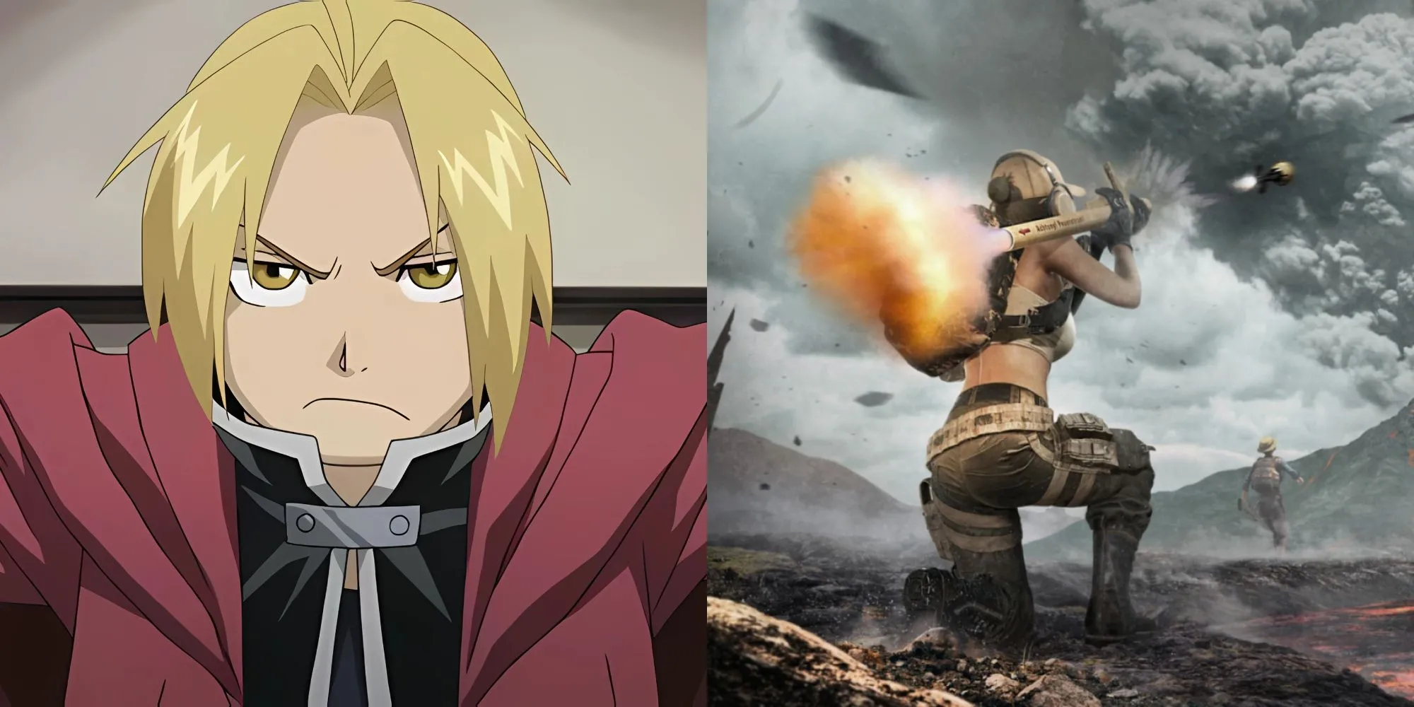 Hình ảnh ghép Fullmetal Alchemist và game PUBG, minh họa tên AlchemyCircle