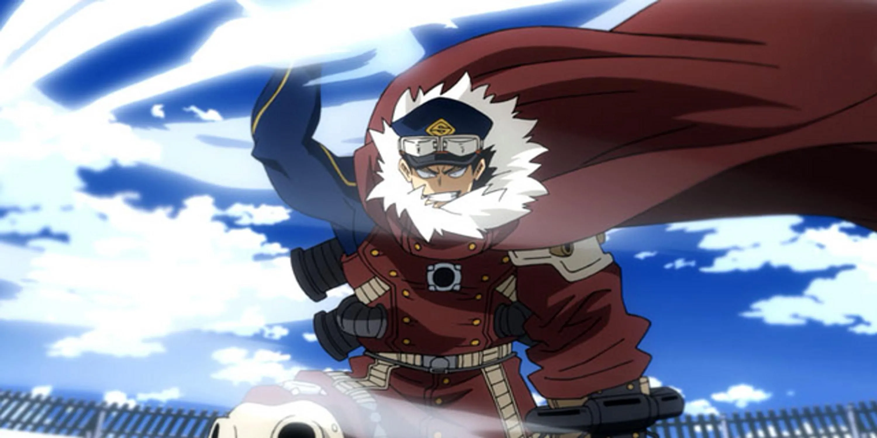 Inasa Yoarashi sử dụng Quirk Whirlwind thao túng không khí trong My Hero Academia