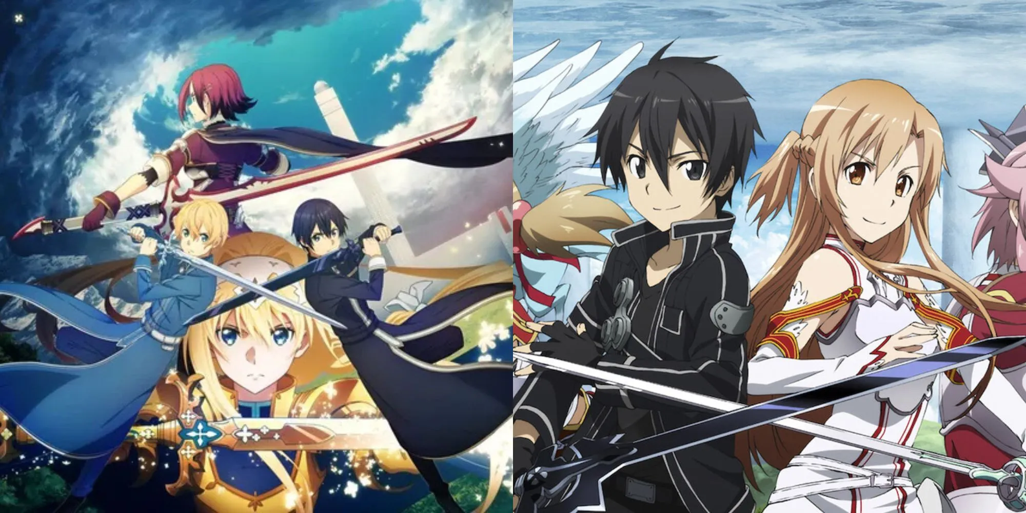 Kirito sử dụng song kiếm trong thế giới Aincrad của Sword Art Online