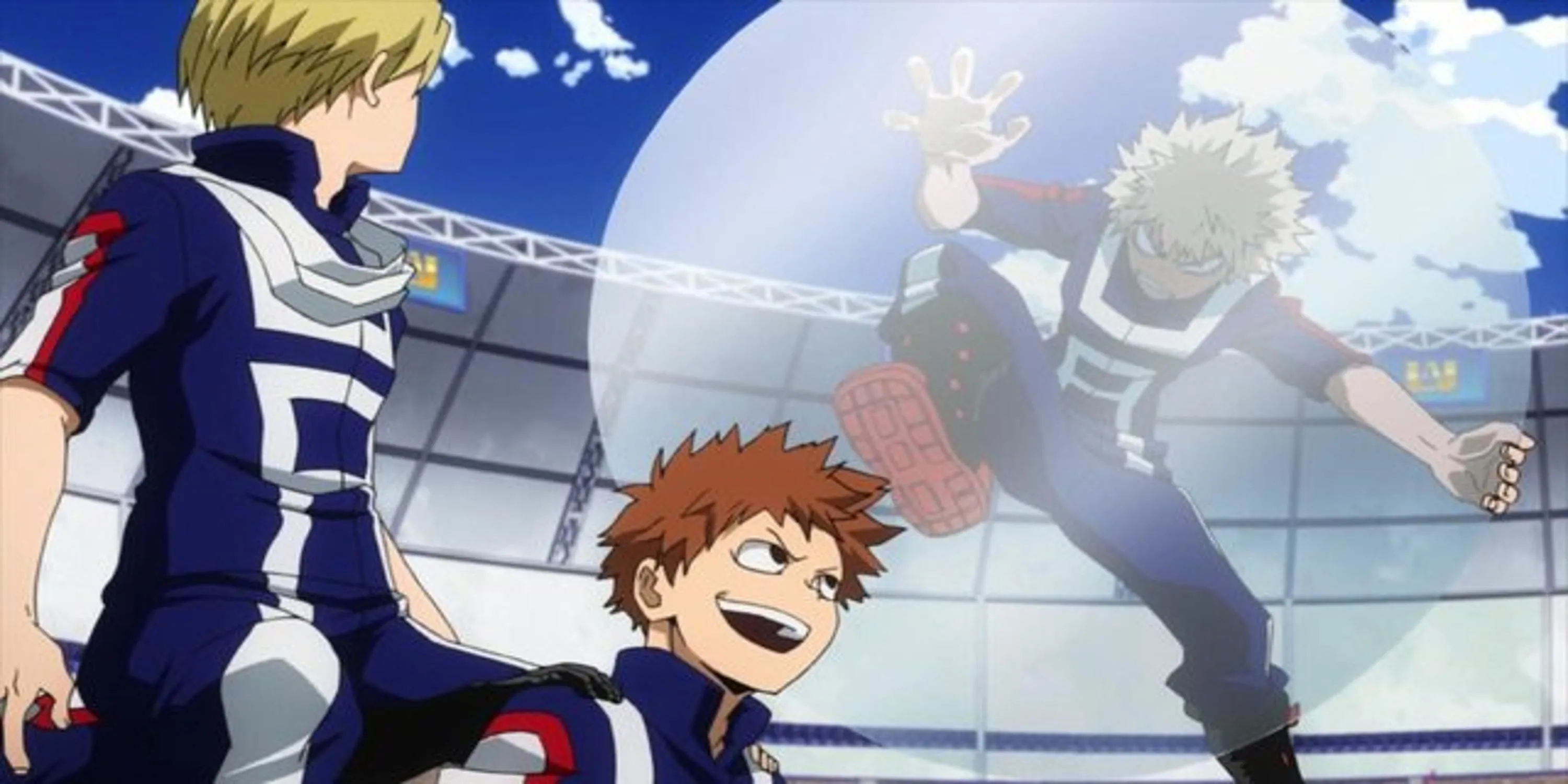 Kosei Tsuburaba sử dụng Quirk Solid Air tạo ra bức tường không khí trong My Hero Academia