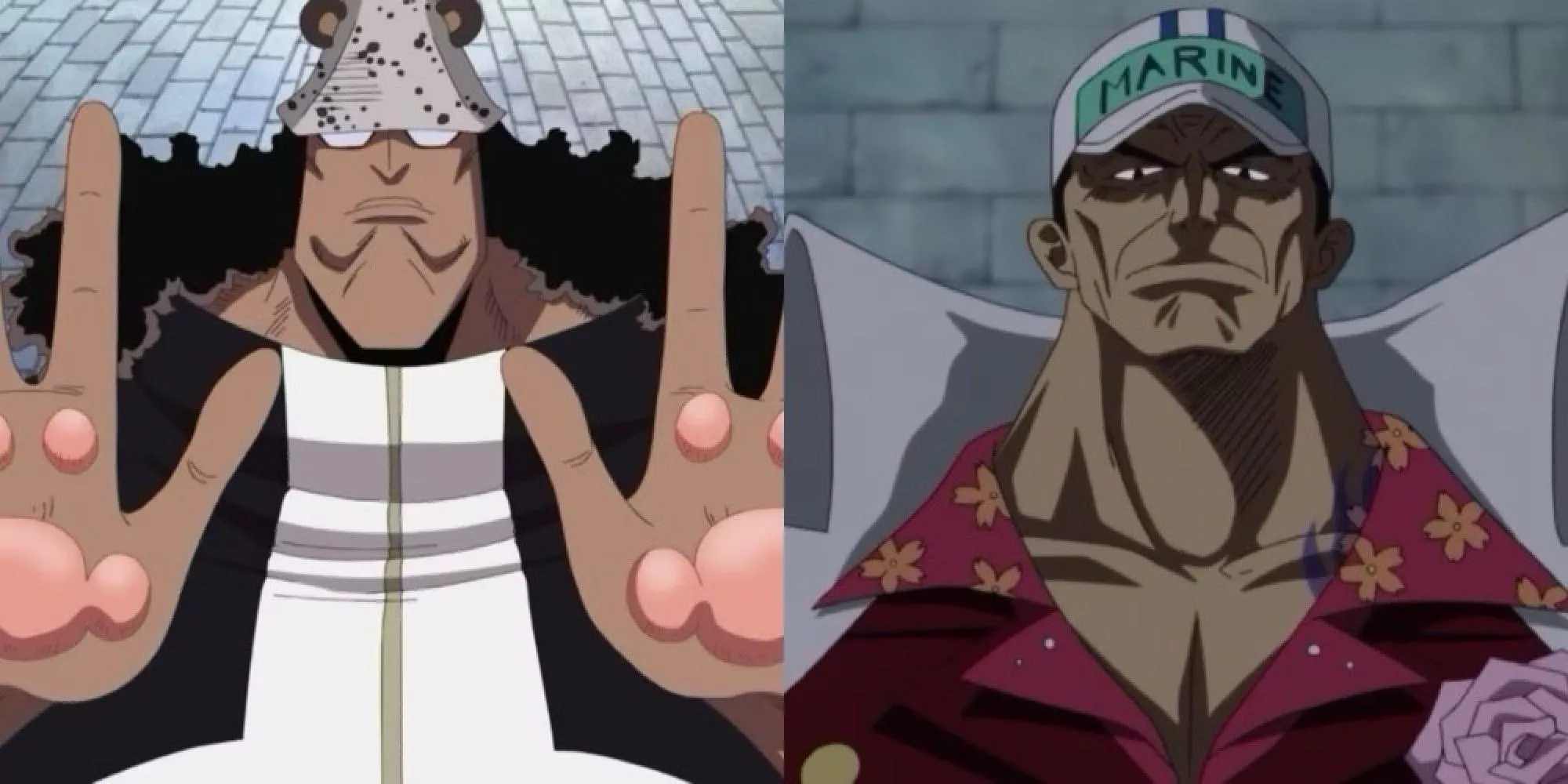Kuma và Akainu trong bối cảnh One Piece