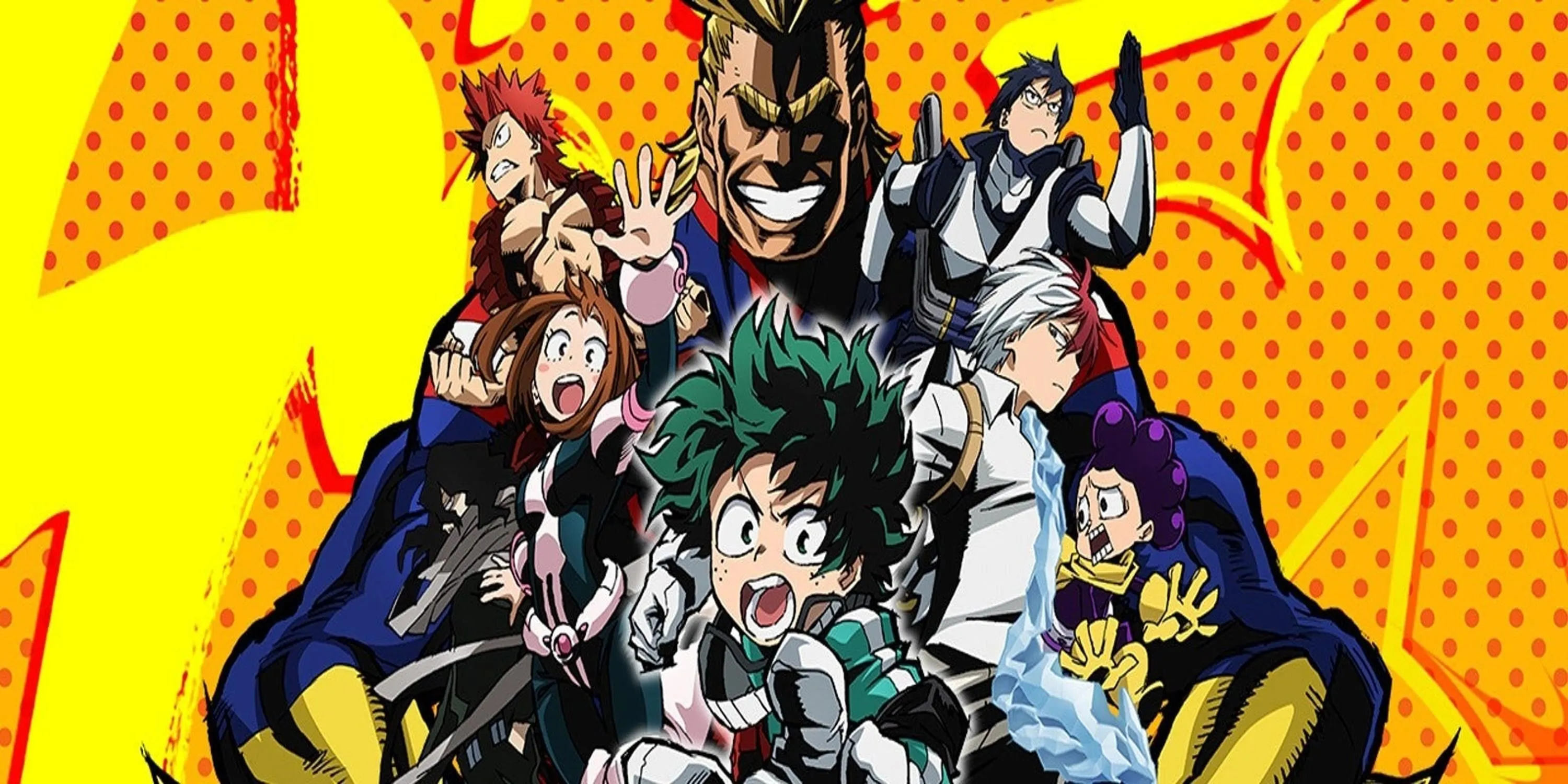 Midoriya Izuku, All Might và các học sinh khác trong Mùa 1 My Hero Academia, đặt nền móng cho series