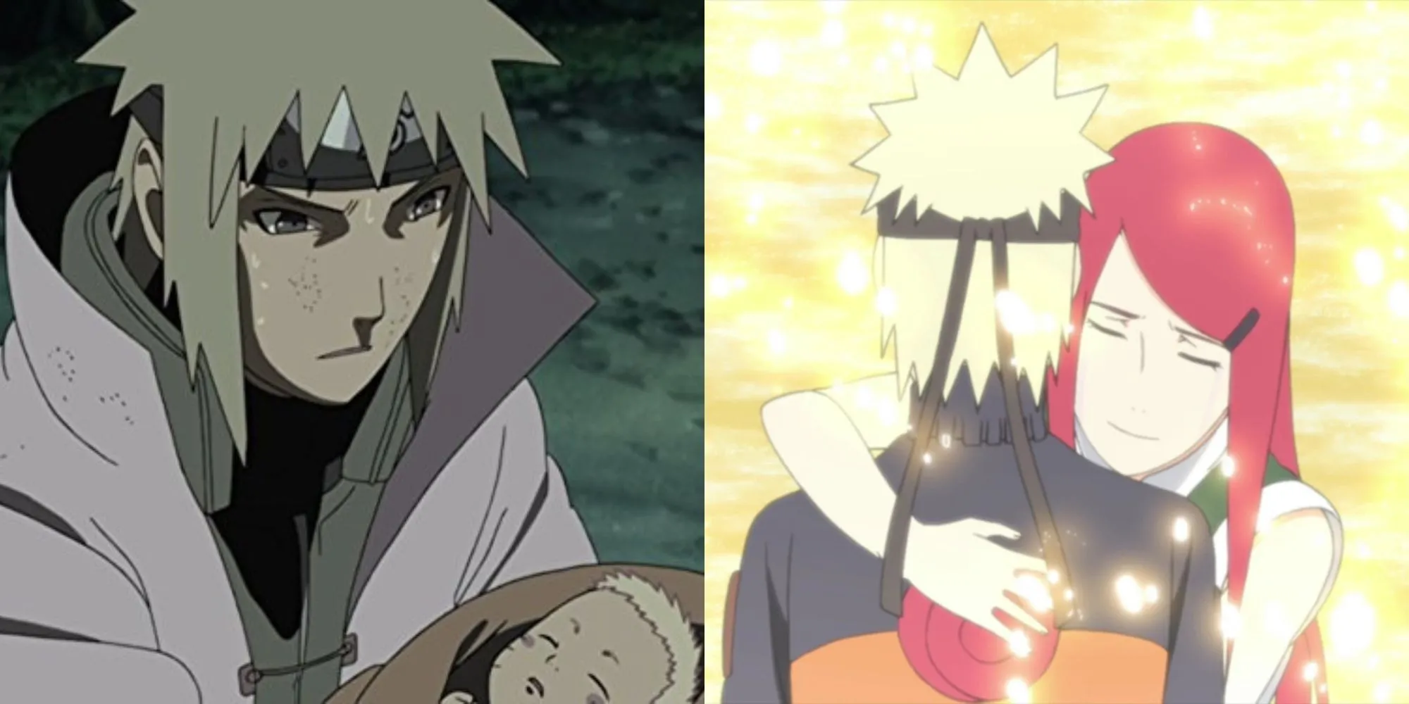 Minato và Kushina dùng thân mình bảo vệ Naruto khỏi Cửu Vĩ