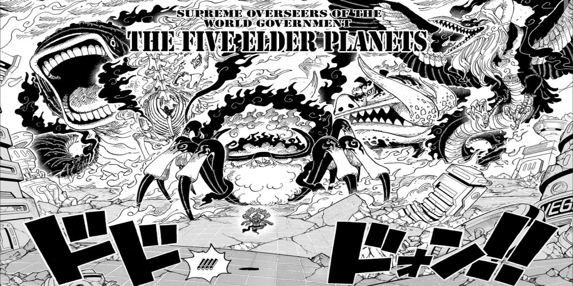 Ngũ Lão Tinh (Five Elders) với năng lực tái tạo kỳ lạ trong One Piece