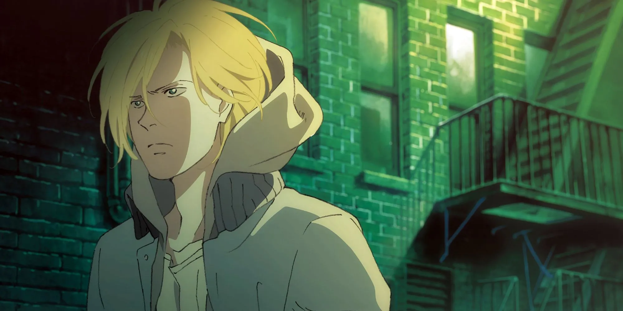 Nhân vật Ash Lynx trong một cảnh hành động từ anime Banana Fish
