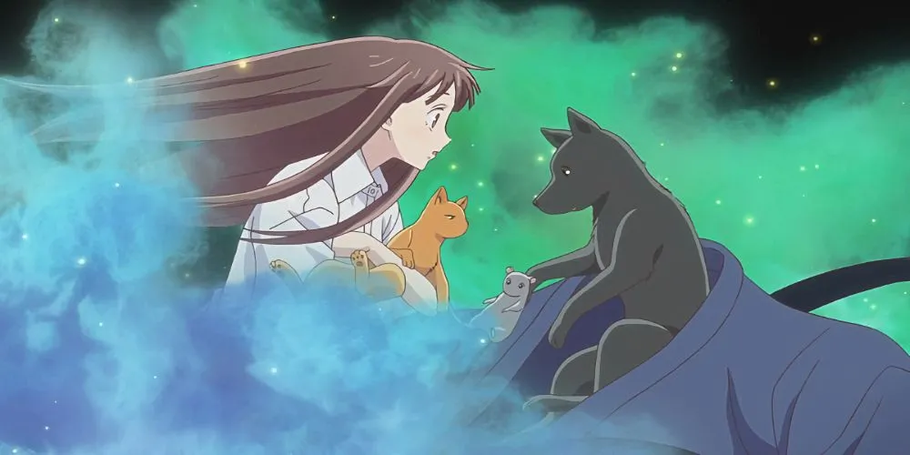 Nhân vật chính Tohru Honda mỉm cười trong bộ anime Fruits Basket (2019)