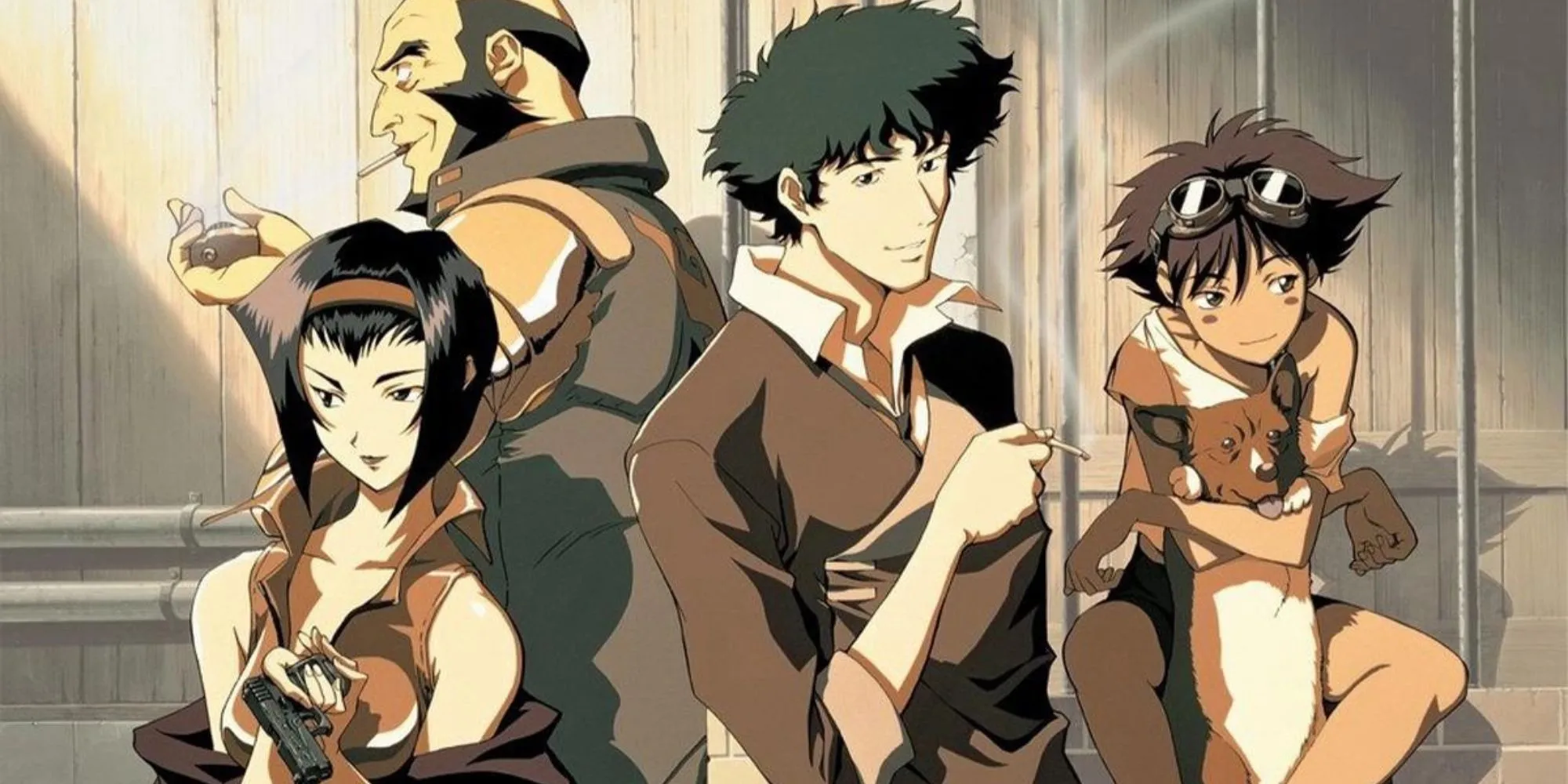 Nhóm thợ săn tiền thưởng trên tàu Bebop: Spike, Jet, Faye, Ed, và Ein