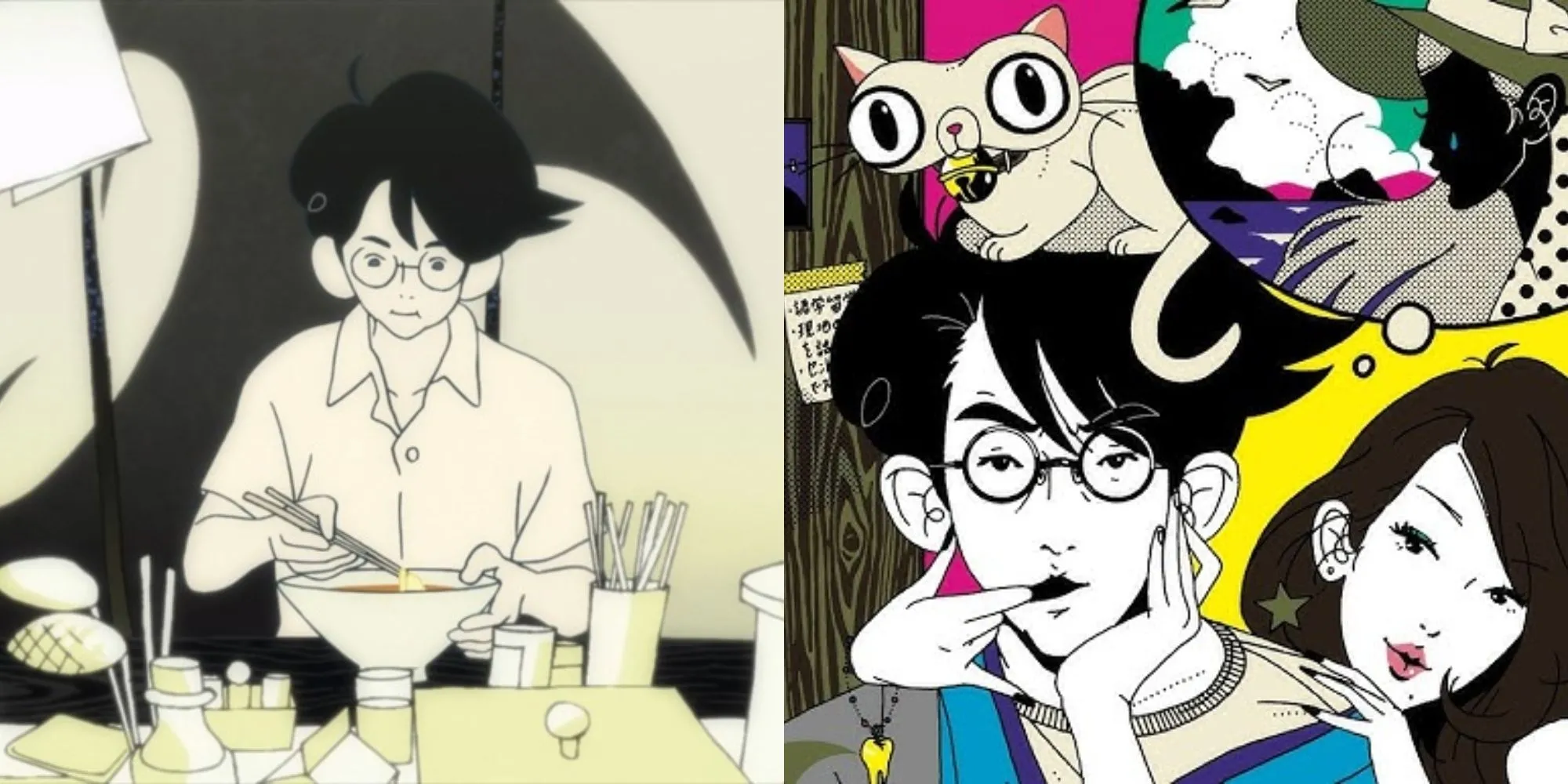 Phong cách hoạt hình đặc trưng của The Tatami Galaxy