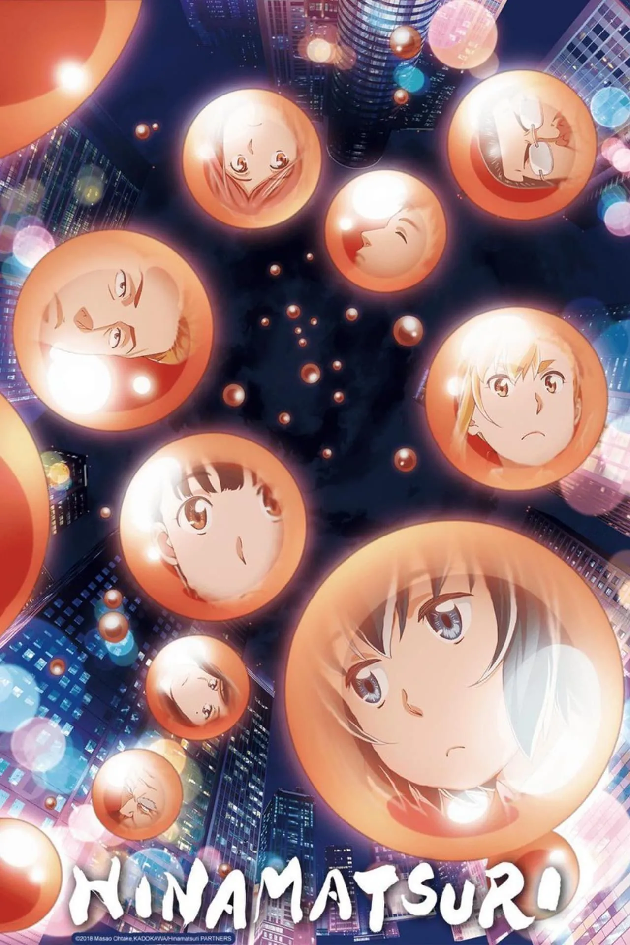 Poster chính thức của anime Hinamatsuri với nhân vật Nitta và Hina