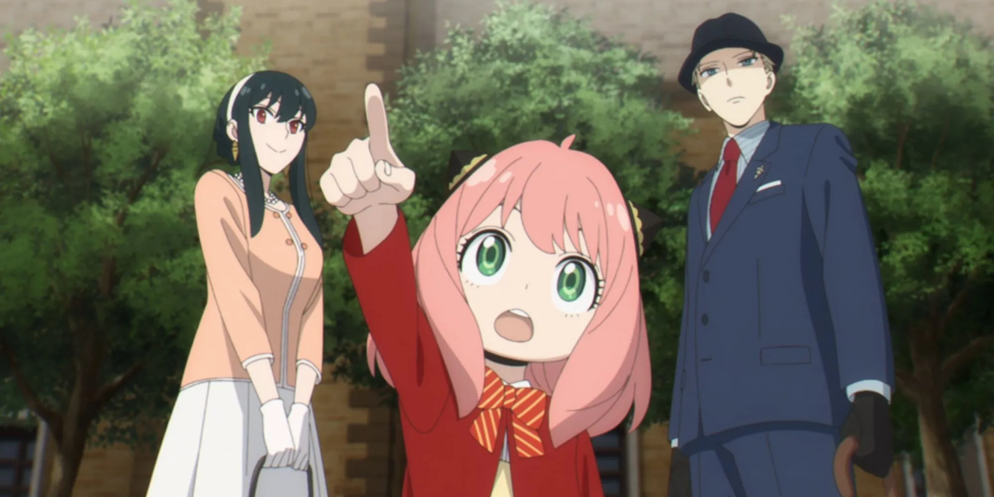 Poster của series anime Spy x Family với ba nhân vật chính