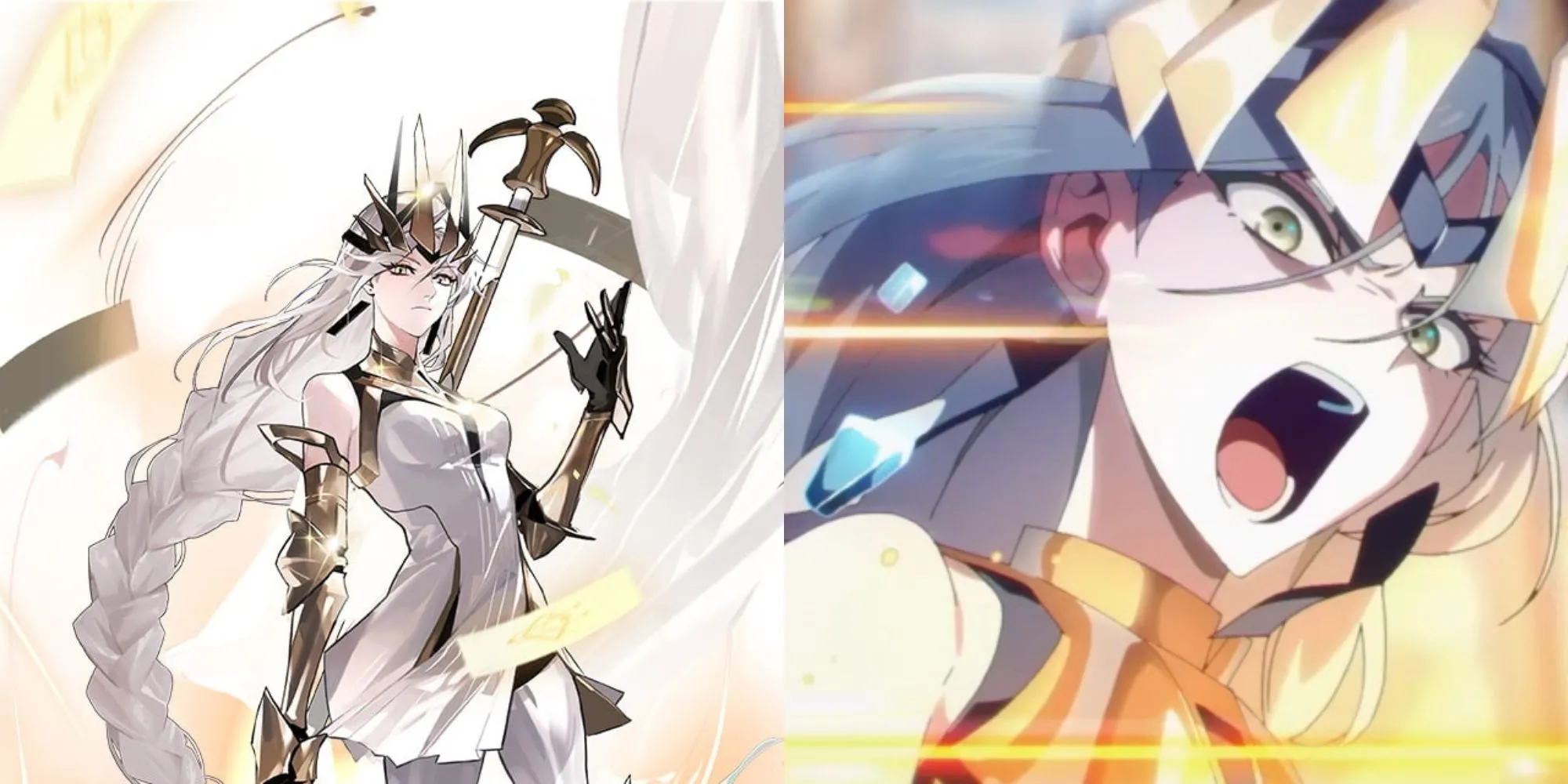 Queen trong bộ giáp vàng và cầm ngọn giáo trong To Be Hero X
