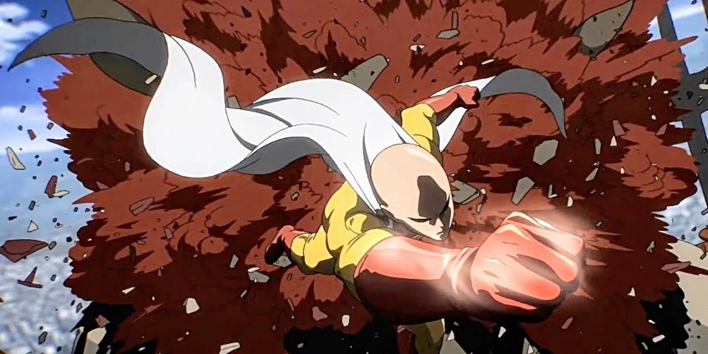 Saitama với cú đấm 'chết người' của mình trong anime One Punch Man.