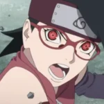 Sarada từ Boruto với Sharingan một tomoe
