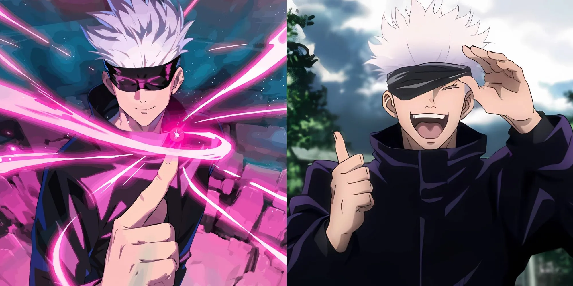 Satoru Gojo, thầy giáo ngầu nhất trong anime Chú Thuật Hồi Chiến, đang tháo băng bịt mắt