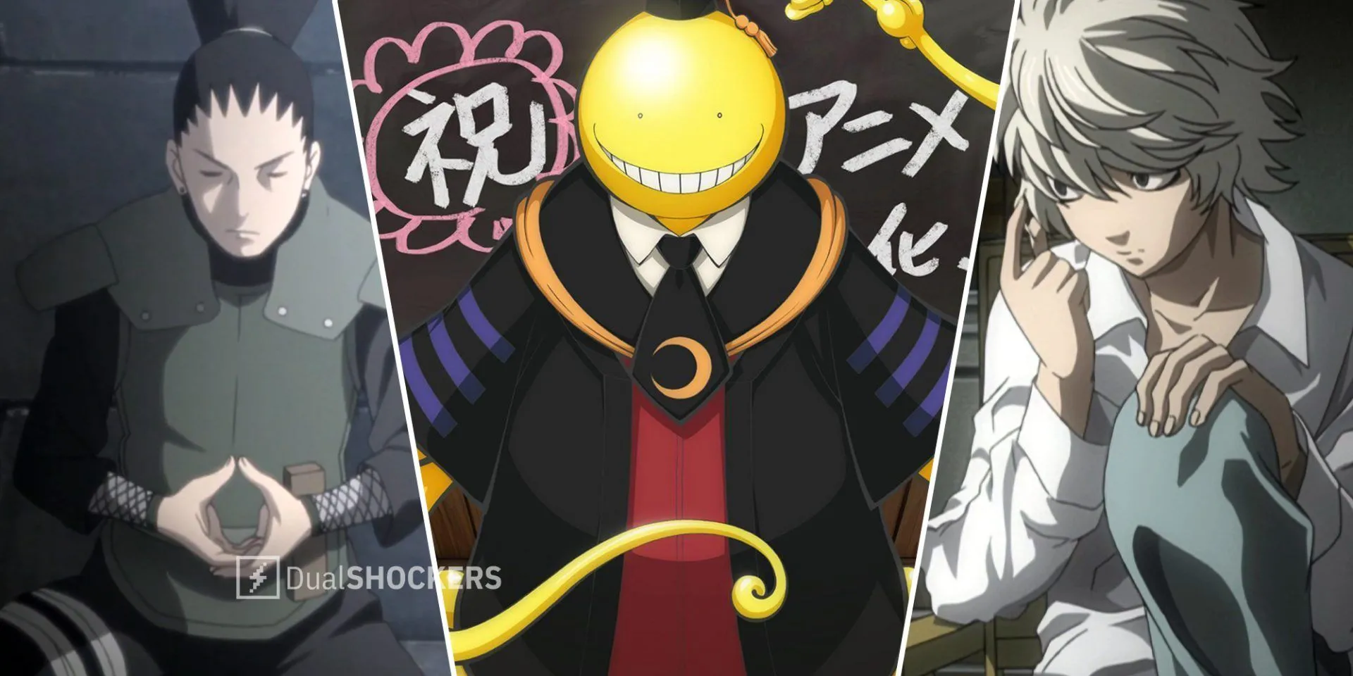 Shikamaru Nara, Koro-Sensei, Near đại diện cho các nhân vật thông minh trong anime