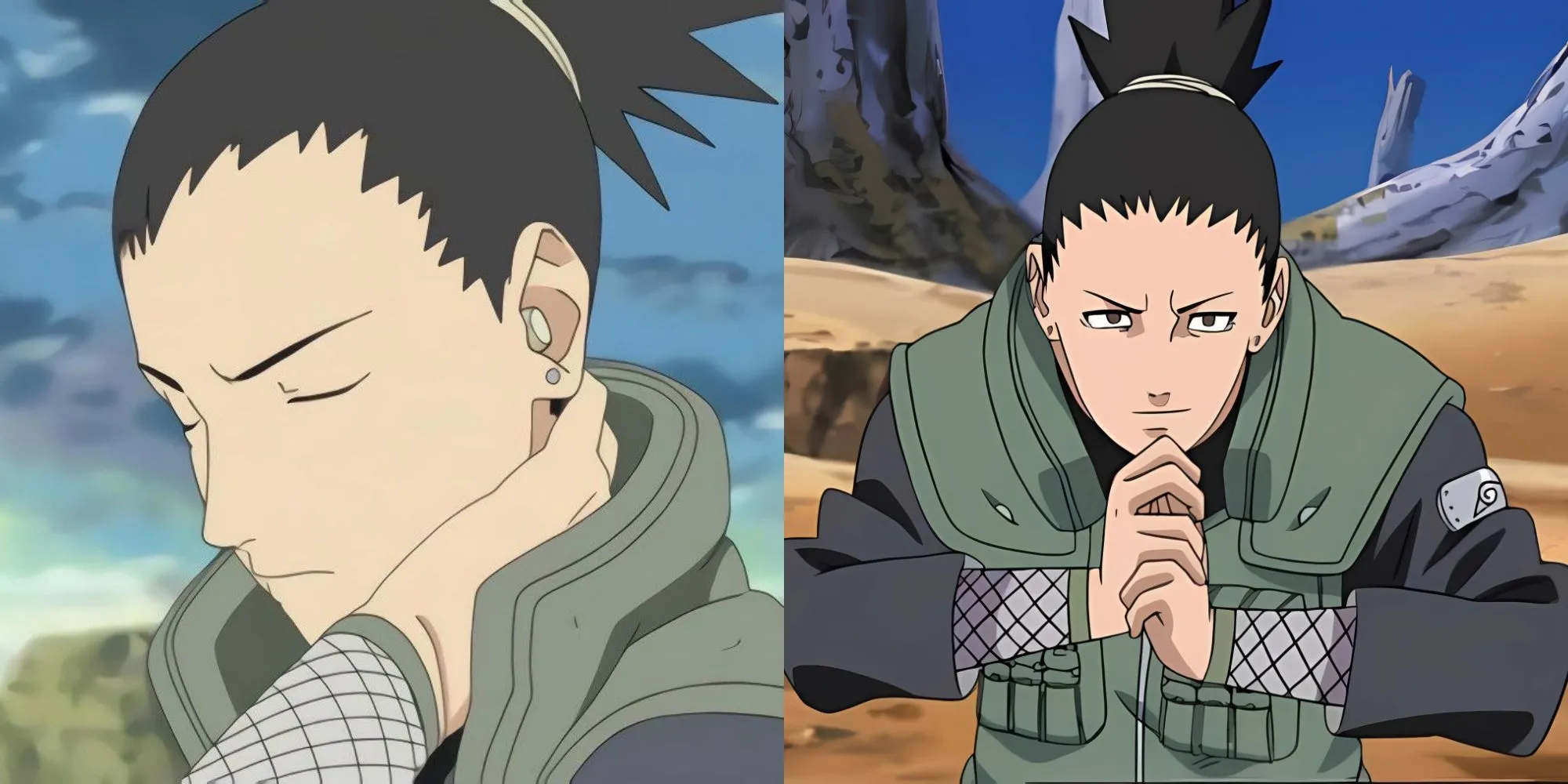 Shikamaru Nara trong Naruto với vẻ mặt mệt mỏi nhưng thông thái, biểu tượng cho chiến lược gia thiên tài