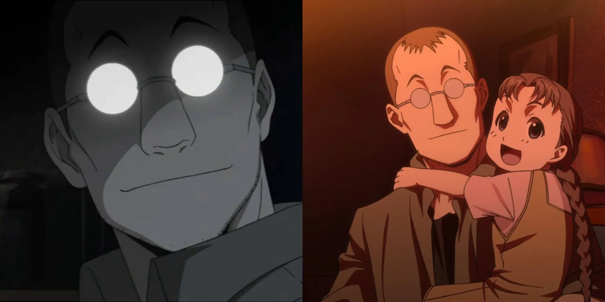 Shou Tucker trong Fullmetal Alchemist: Brotherhood, nhà giả kim thảm kịch, biểu tượng của sự điên rồ dưới vỏ bọc khoa học.