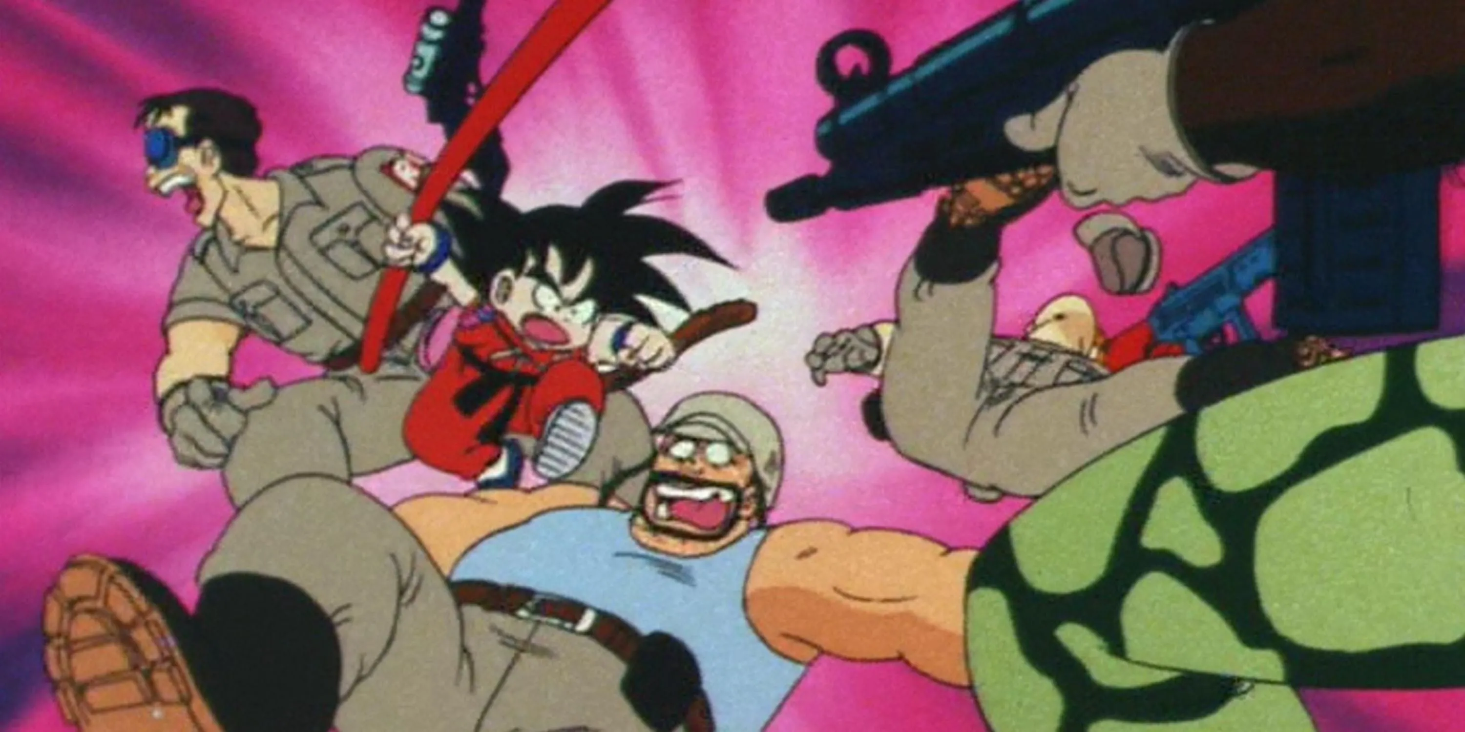 Son Goku thời thơ ấu dễ dàng đánh bại Đội quân Ruy băng Đỏ