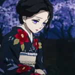 Tamayo ngồi gần cây tử đằng trong Demon Slayer, thể hiện vẻ trầm tư