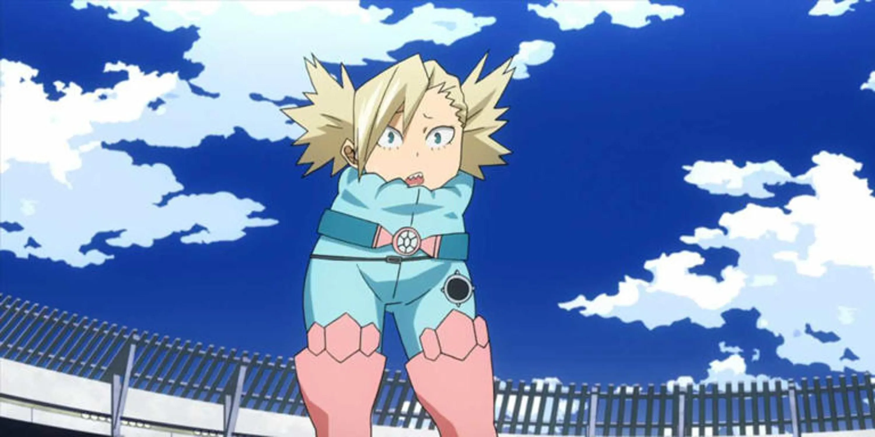Tatami Nakagame sử dụng Quirk Telescopic để co rút cơ thể trong My Hero Academia
