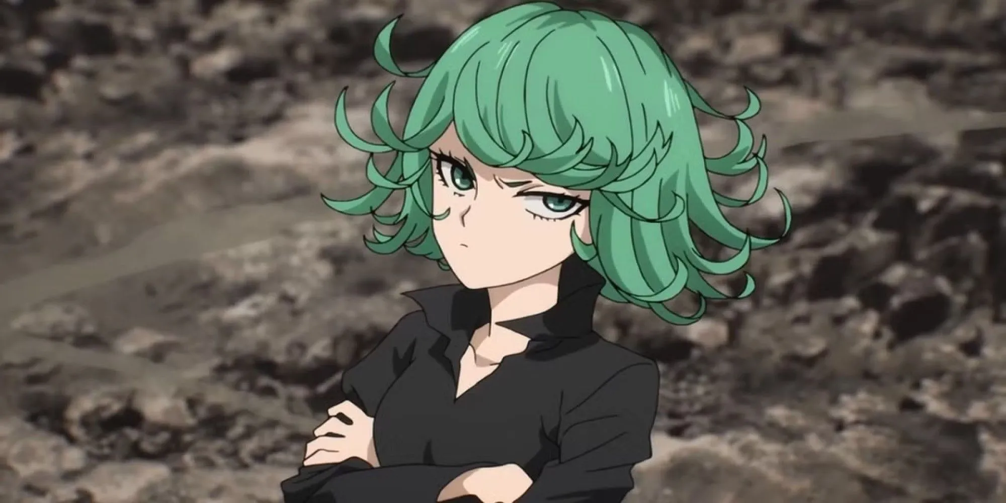Tatsumaki với biểu cảm khó chịu thể hiện sức mạnh tâm linh trong One Punch Man