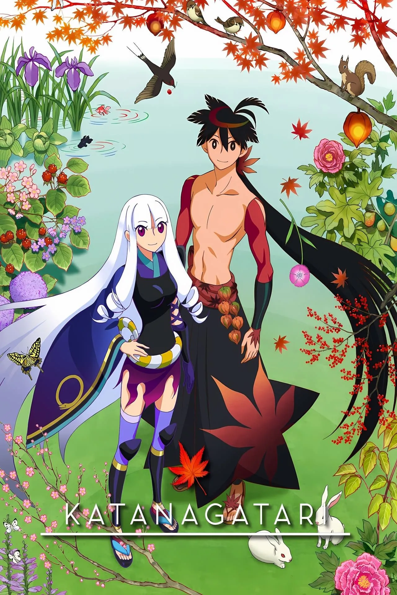 Togame và Shichika Yasuri trên chuyến hành trình tìm kiếm 12 thanh Deviant Blade trong Katanagatari.
