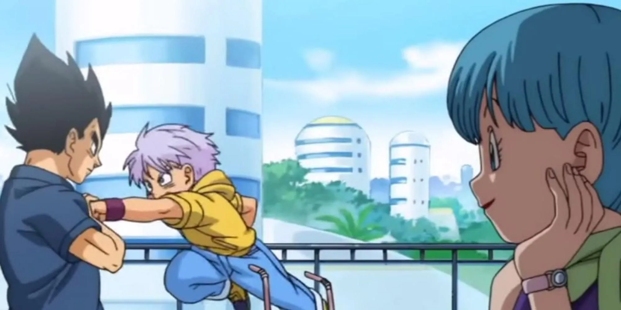 Trunks đấm Vegeta