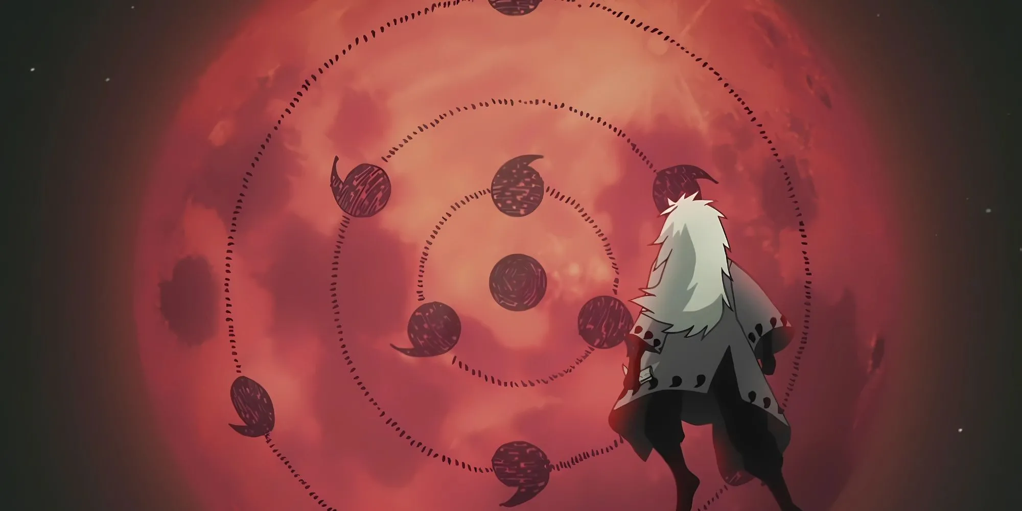 Uchiha Madara trong Naruto Shippuden thi triển Tsukuyomi Vô Hạn