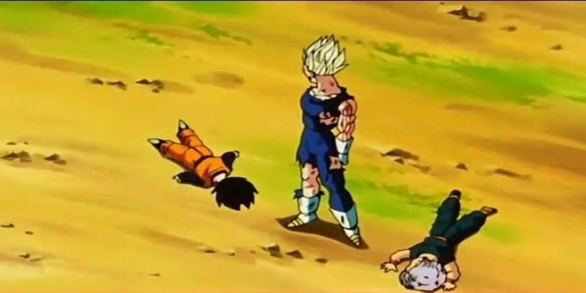 Vegeta đánh ngất Trunks và Goten