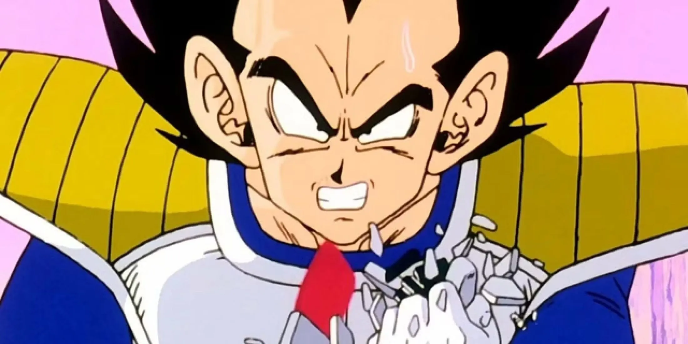 Vegeta kinh ngạc trước sức mạnh của Goku trong Saiyan Saga